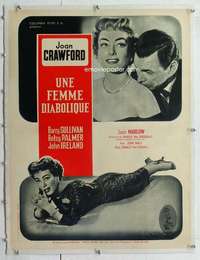 m215 QUEEN BEE linen French 23x32 movie poster '55 Crawford, Sullivan