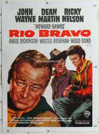 m245 RIO BRAVO linen German movie poster R64 John Wayne, Dean Martin