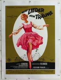 m248 SOUND OF MUSIC linen German movie poster '65 Julie Andrews