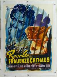 m251 WOMEN'S PRISON linen German movie poster '54 cool Richter art!