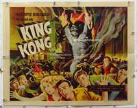 m028 KING KONG half-sheet movie poster R56 incredibly cool ape image!