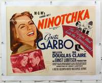 m052 NINOTCHKA linen half-sheet movie poster R62 Greta Garbo, Lubitsch