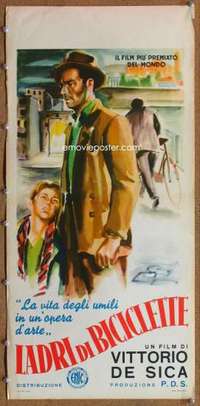 m058 BICYCLE THIEF Italian locandina movie poster R55 Vittorio De Sica