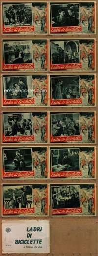 m057 BICYCLE THIEF 12 Italian photobusta movie posters '48 Vittorio De Sica