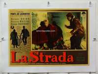 m257 LA STRADA linen Italian photobusta movie poster '56 Fellini