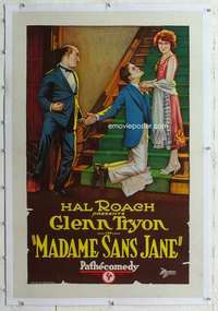 m473 MADAME SANS JANE linen one-sheet movie poster '25 Hal Roach, Fay Wray