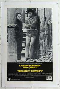 m481 MIDNIGHT COWBOY linen one-sheet movie poster '69 Dustin Hoffman, Voight