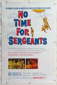 m502 NO TIME FOR SERGEANTS linen one-sheet movie poster '58 Andy Griffith