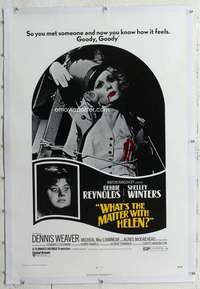m579 WHAT'S THE MATTER WITH HELEN linen one-sheet movie poster '71 Reynolds