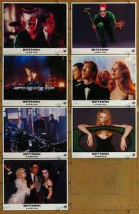 p491 BATMAN FOREVER 7 movie lobby cards '95 Val Kilmer, Nicole Kidman