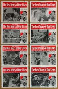 p118 BEST YEARS OF OUR LIVES 8 movie lobby cards R54 Myrna Loy, March