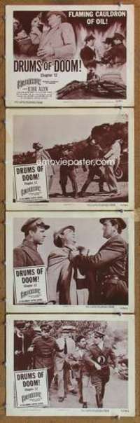 p825 BLACKHAWK 4 Chap 12 movie lobby cards '52 serial from comic book!