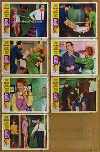 p499 BOY DID I GET A WRONG NUMBER 7 movie lobby cards '66 Hope, Sommer