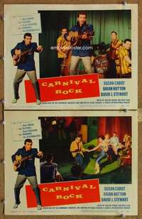 p973 CARNIVAL ROCK 2 movie lobby cards '57 Bob Luman and The Shadows!