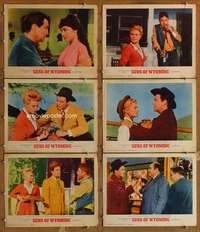 p623 CATTLE KING 6 int'l movie lobby cards '63 Robert Taylor, Loggia