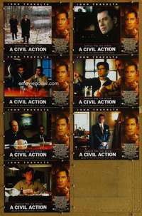 p504 CIVIL ACTION 7 int'l movie lobby cards '98 John Travolta, Duvall