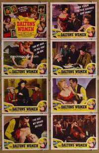 p163 DALTONS' WOMEN 8 movie lobby cards '50 Tom Neal, Pamela Blake