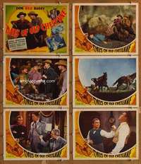 p625 DAYS OF OLD CHEYENNE 6 movie lobby cards '43 Don Red Barry