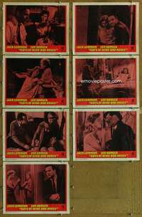 p509 DAYS OF WINE & ROSES 7 movie lobby cards '63 Jack Lemmon, Remick