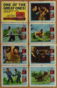 p169 DEFIANT ONES 8 movie lobby cards '58 Tony Curtis, Sidney Poitier