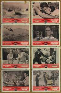 p176 DR NO/FROM RUSSIA WITH LOVE 8 movie lobby cards '65 James Bond