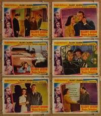 p631 ELLERY QUEEN MASTER DETECTIVE 6 movie lobby cards '40 Ralph Bellamy