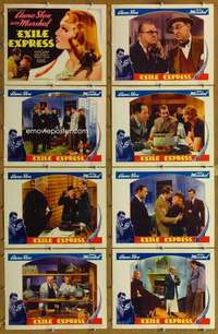 p185 EXILE EXPRESS 8 movie lobby cards '39 Anna Sten, Alan Marshal