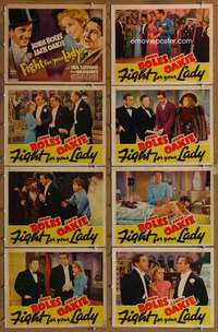 p190 FIGHT FOR YOUR LADY 8 movie lobby cards '37 Ida Lupino, Jack Oakie