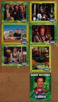 p519 FLUBBER 7 movie lobby cards '97 Robin Williams, Walt Disney