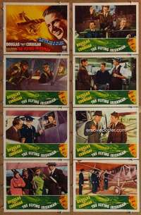 p194 FLYING IRISHMAN 8 movie lobby cards '39 Douglas Wrong Way Corrigan