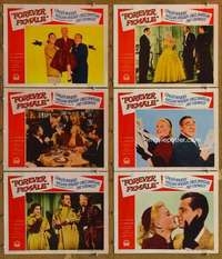 p641 FOREVER FEMALE 6 movie lobby cards '54 Ginger Rogers, Holden