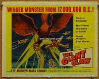 p045 GIANT CLAW movie title lobby card '57 Jeff Morrow, great sci-fi image!