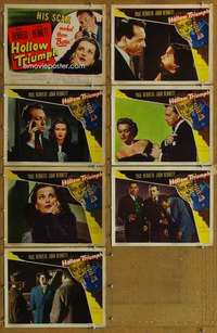 p531 HOLLOW TRIUMPH 7 movie lobby cards '48 Paul Henreid, Joan Bennett