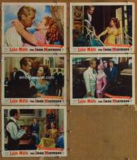 p762 IRON MISTRESS 5 movie lobby cards '52 Alan Ladd, Virginia Mayo