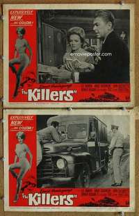 s001 KILLERS 2 movie lobby cards '64 John Cassavetes, Angie Dickinson