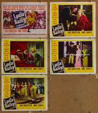 p769 LYDIA BAILEY 5 movie lobby cards '52 Dale Robertson, Anne Francis