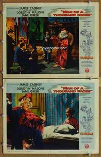 s007 MAN OF A THOUSAND FACES 2 movie lobby cards '57 James Cagney