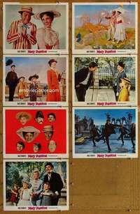 p547 MARY POPPINS 7 movie lobby cards '64 Julie Andrews, Walt Disney