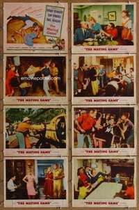 p293 MATING GAME 8 movie lobby cards '59 Debbie Reynolds, Tony Randall