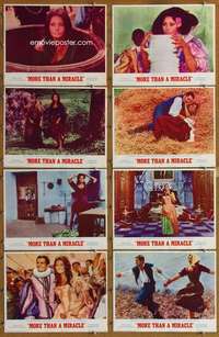 p301 MORE THAN A MIRACLE 8 movie lobby cards '67 Sohpia Loren, Sharif