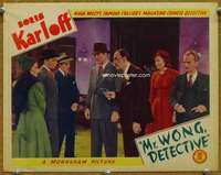 p008 MR WONG DETECTIVE movie lobby card '38 Asian Boris Karloff!