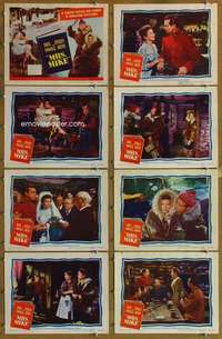 p303 MRS MIKE 8 movie lobby cards '49 Dick Powell, Evelyn Keyes, Canada!