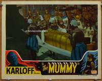 p002 MUMMY movie lobby card #5 R51 cool sarcophagus image!