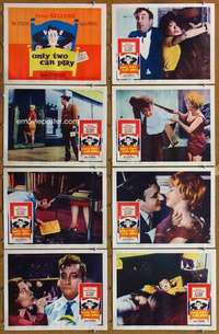 p321 ONLY TWO CAN PLAY 8 movie lobby cards '62 Peter Sellers, Zetterling