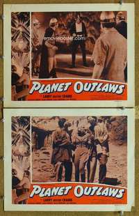 s021 PLANET OUTLAWS 2 movie lobby cards '53 Buck Rogers repackaged!