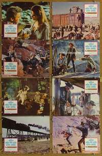 p345 PROFESSIONALS 8 movie lobby cards '66 Burt Lancaster, Lee Marvin