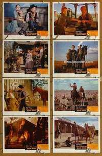 p346 PROUD REBEL 8 movie lobby cards '58 Alan Ladd, Olivia de Havilland