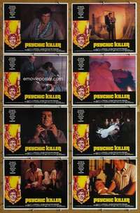 p347 PSYCHIC KILLER 8 movie lobby cards '75 Julie Adams, Tanenbaum art!