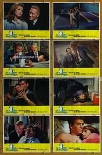 p350 QUILLER MEMORANDUM 8 movie lobby cards '67 George Segal, Guinness