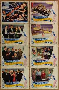 p351 RADIO CITY REVELS 8 movie lobby cards '38 Ann Miller. Jack Oakie